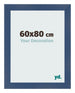 Marco de Fotos 60x80cm Azul Oscuro Barrido MDF Pisa Delantera Tamano | Yourdecoration.es