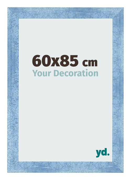 Marco de Fotos 60x85cm Claro Azul Barrido MDF Pisa Delantera Tamano | Yourdecoration.es
