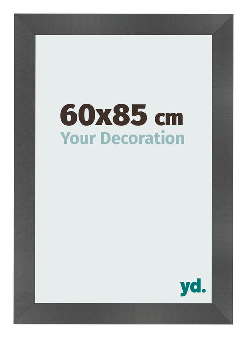 Marco de Fotos 60x85cm Negro Plateado Pulido MDF Pisa Delantera Tamano | Yourdecoration.es