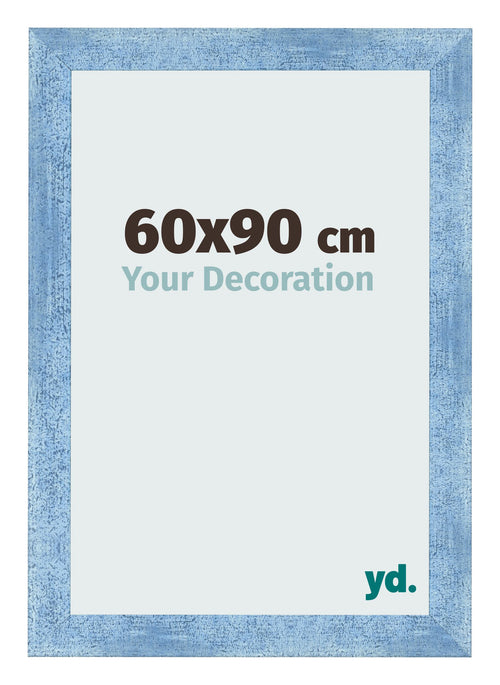 Marco de Fotos 60x90cm Claro Azul Barrido MDF Pisa Delantera Tamano | Yourdecoration.es