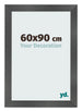 Marco de Fotos 60x90cm Negro Plateado Pulido MDF Pisa Delantera Tamano | Yourdecoration.es