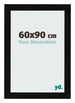 Marco de Fotos 60x90cm Negro Plateado Pulido MDF Pisa Delantera Tamano | Yourdecoration.es