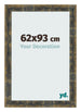 Marco de Fotos 62x93cm Azul Y Dorado Fusionado MDF Pisa Delantera Tamano | Yourdecoration.es