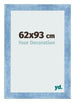 Marco de Fotos 62x93cm Claro Azul Barrido MDF Pisa Delantera Tamano | Yourdecoration.es