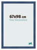 Marco de Fotos 67x98cm Azul Oscuro Barrido MDF Pisa Delantera Tamano | Yourdecoration.es