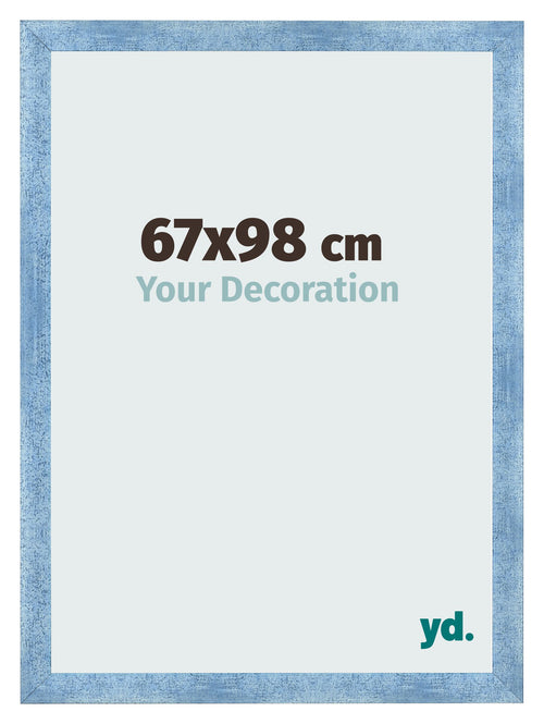 Marco de Fotos 67x98cm Claro Azul Barrido MDF Pisa Delantera Tamano | Yourdecoration.es