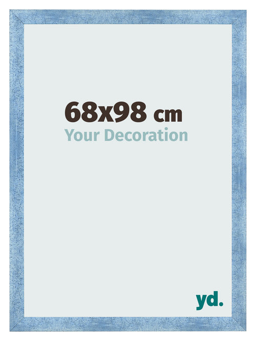 Marco de Fotos 68x98cm Claro Azul Barrido MDF Pisa Delantera Tamano | Yourdecoration.es