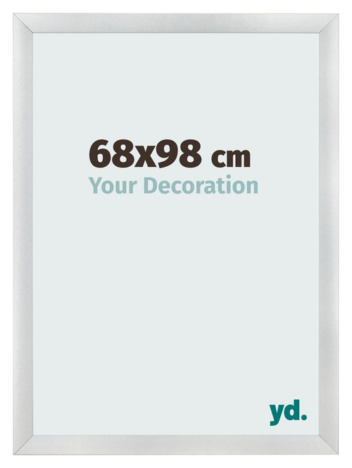 Marco de Fotos 68x98cm Plateado Negro Barrido MDF Pisa Delantera Tamano | Yourdecoration.es