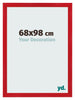 Marco de Fotos 68x98cm Rojo MDF Pisa Delantera Tamano | Yourdecoration.es