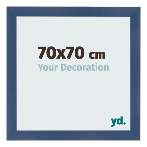 Marco de Fotos 70x70cm Azul Oscuro Barrido MDF Pisa Delantera Tamano | Yourdecoration.es