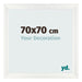 Marco de Fotos 70x70cm Blanco Vintage MDF Pisa Delantera Tamano | Yourdecoration.es