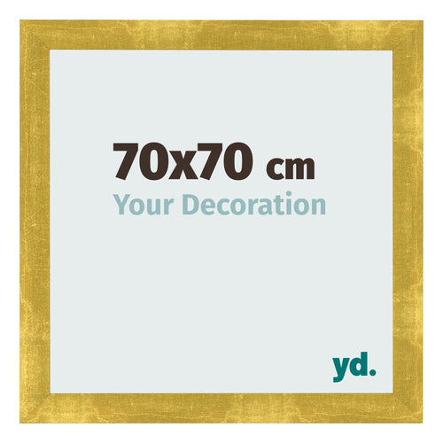 Marco de Fotos 70x70cm Dorado Vintage MDF Pisa Delantera Tamano | Yourdecoration.es