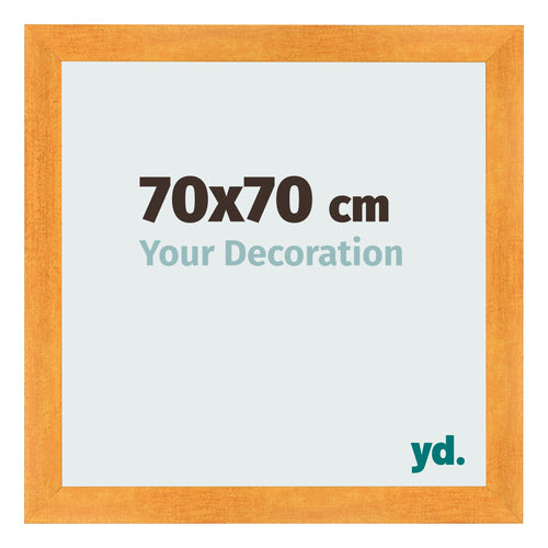 Marco de Fotos 70x70cm Naranja MDF Pisa Delantera Tamano | Yourdecoration.es