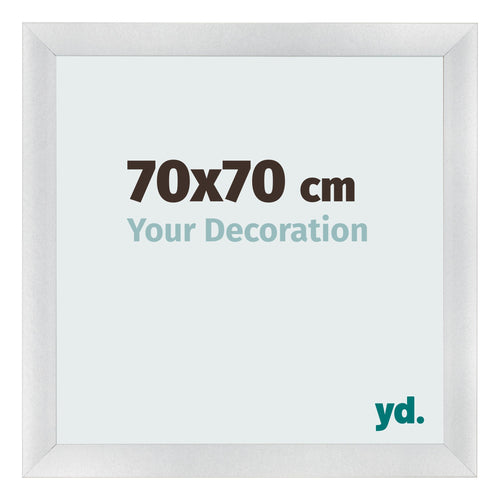 Marco de Fotos 70x70cm Plateado Negro Barrido MDF Pisa Delantera Tamano | Yourdecoration.es
