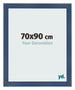 Marco de Fotos 70x90cm Azul Oscuro Barrido MDF Pisa Delantera Tamano | Yourdecoration.es
