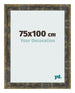 Marco de Fotos 75x100cm Azul Y Dorado Fusionado MDF Pisa Delantera Tamano | Yourdecoration.es
