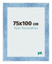 Marco de Fotos 75x100cm Claro Azul Barrido MDF Pisa Delantera Tamano | Yourdecoration.es