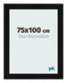 Marco de Fotos 75x100cm Negro Plateado Pulido MDF Pisa Delantera Tamano | Yourdecoration.es
