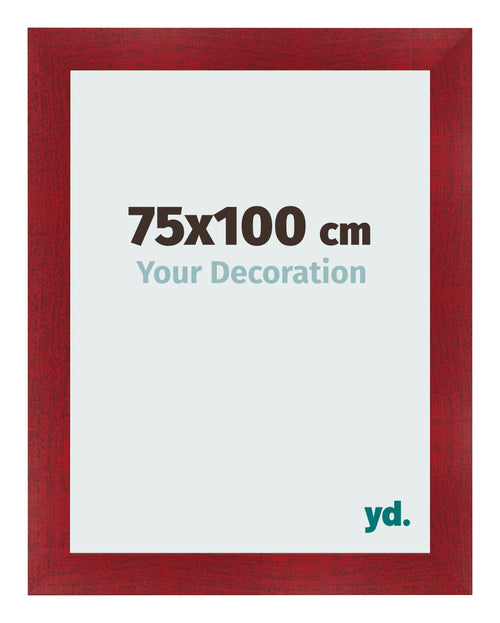 Marco de Fotos 75x100cm Vino Tinto Barrido MDF Pisa Delantera Tamano | Yourdecoration.es