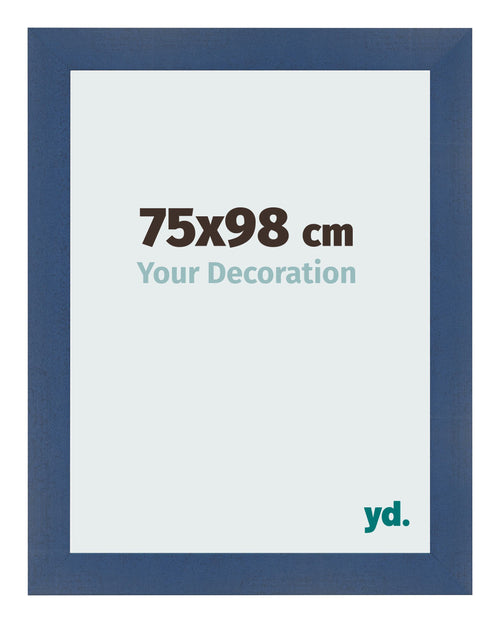 Marco de Fotos 75x98cm Azul Oscuro Barrido MDF Pisa Delantera Tamano | Yourdecoration.es