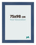 Marco de Fotos 75x98cm Azul Oscuro Barrido MDF Pisa Delantera Tamano | Yourdecoration.es