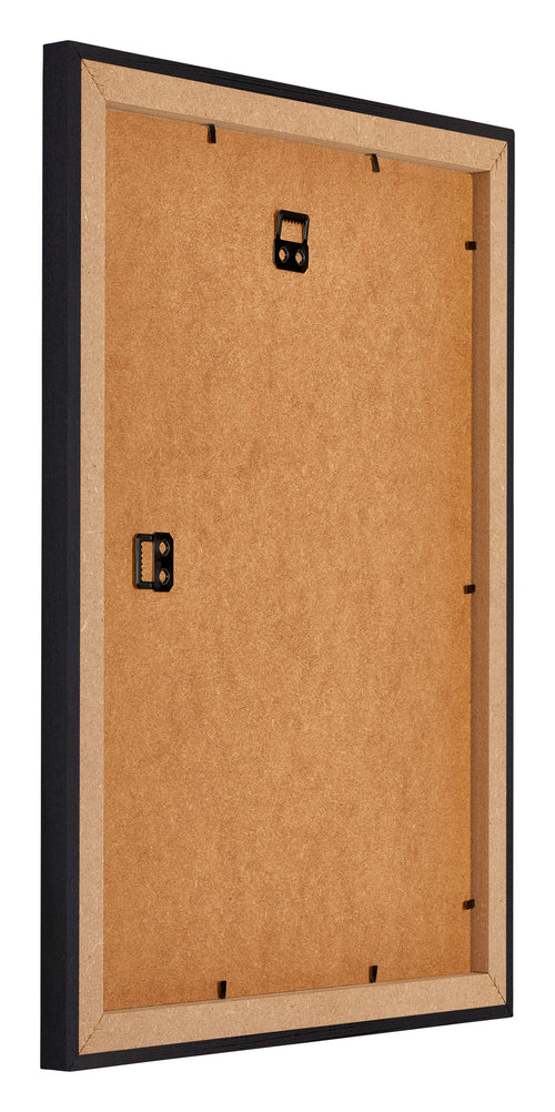 Mura MDF Marco de Fotos 18x24cm Negro grano de madera Parte trasera Oblicuo | Yourdecoration.es