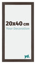 Mura MDF Marco de Fotos 20x40cm Roble Donker Parte delantera Tamano | Yourdecoration.es