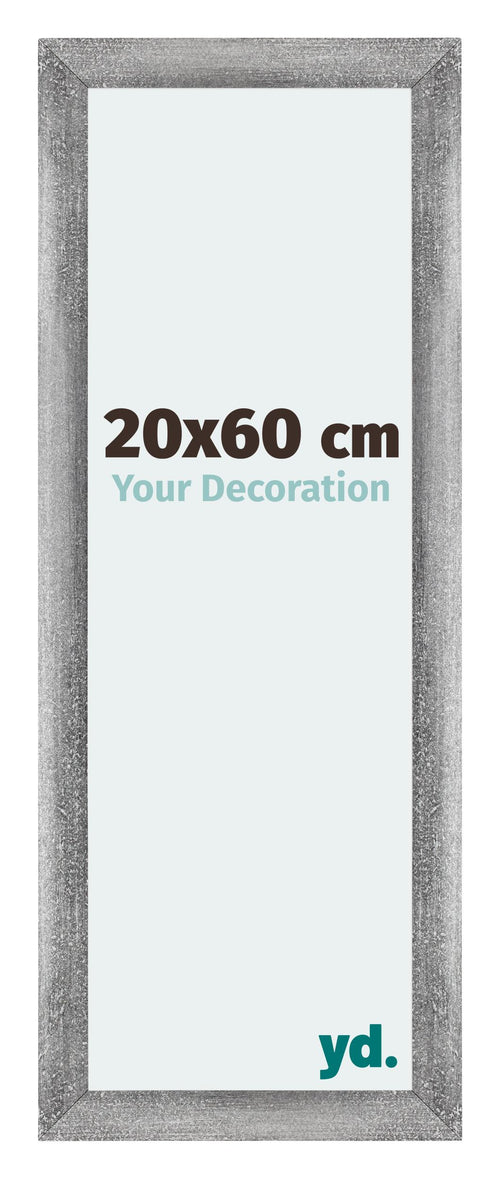 Mura MDF Marco de Fotos 20x60cm Gris barrido Parte delantera Tamano | Yourdecoration.es