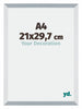 Mura MDF Marco de Fotos 21x29 7cm Aluminio Cepillado Parte delantera Tamano | Yourdecoration.es