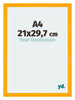 Mura MDF Marco de Fotos 21x29 7cm Amarillo Parte delantera Tamano | Yourdecoration.es