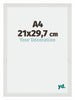 Mura MDF Marco de Fotos 21x29 7cm Blanco mate Parte delantera Tamano | Yourdecoration.es