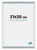 Mura MDF Marco de Fotos 21x30cm Aluminio Cepillado Parte delantera Tamano | Yourdecoration.es