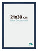 Mura MDF Marco de Fotos 21x30cm Azul oscuro barrido Parte delantera Tamano | Yourdecoration.es