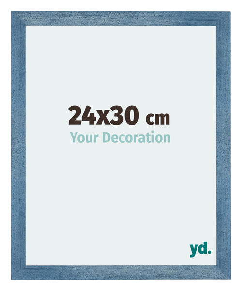 Mura MDF Marco de Fotos 24x30cm Claro azul barrido Parte delantera Tamano | Yourdecoration.es
