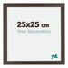 Mura MDF Marco de Fotos 25x25cm Roble Donker Parte delantera Tamano | Yourdecoration.es