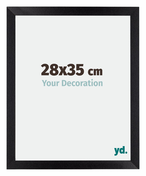 Mura MDF Marco de Fotos 28x35cm Negro Mat Parte delantera Tamano | Yourdecoration.es