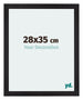Mura MDF Marco de Fotos 28x35cm Negro grano de madera Parte delantera Tamano | Yourdecoration.es