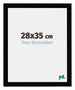 Mura MDF Marco de Fotos 28x35cm Negro muy brillante Parte delantera Tamano | Yourdecoration.es