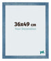 Mura MDF Marco de Fotos 36x49cm Claro Azul Barrido Delantera Tamano | Yourdecoration.es
