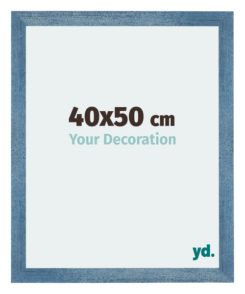 Mura MDF Marco de Fotos 40x50cm Claro azul barrido Parte delantera Tamano | Yourdecoration.es
