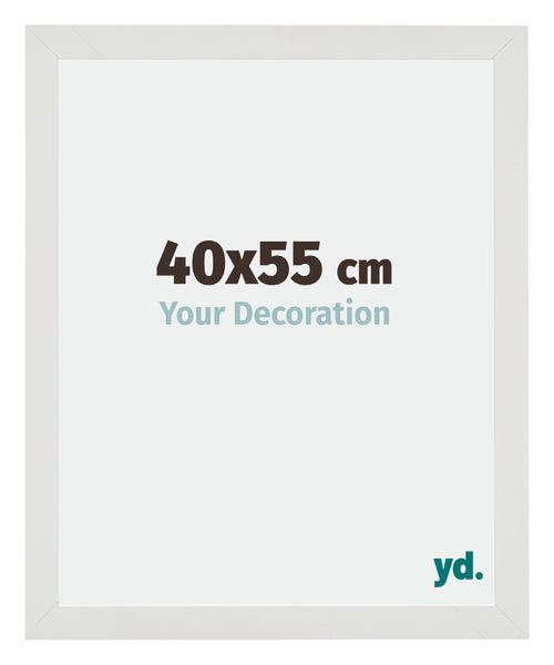 Mura MDF Marco de Fotos 40x55cm Blanco mate Parte delantera Tamano | Yourdecoration.es