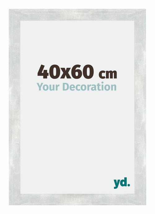 Mura MDF Marco de Fotos 40x60cm Plateado brillante vintage Parte delantera Tamano | Yourdecoration.es