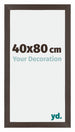 Mura MDF Marco de Fotos 40x80cm Roble Donker Parte delantera Tamano | Yourdecoration.es