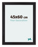 Mura MDF Marco de Fotos 45x60cm Negro grano de madera Parte delantera Tamano | Yourdecoration.es