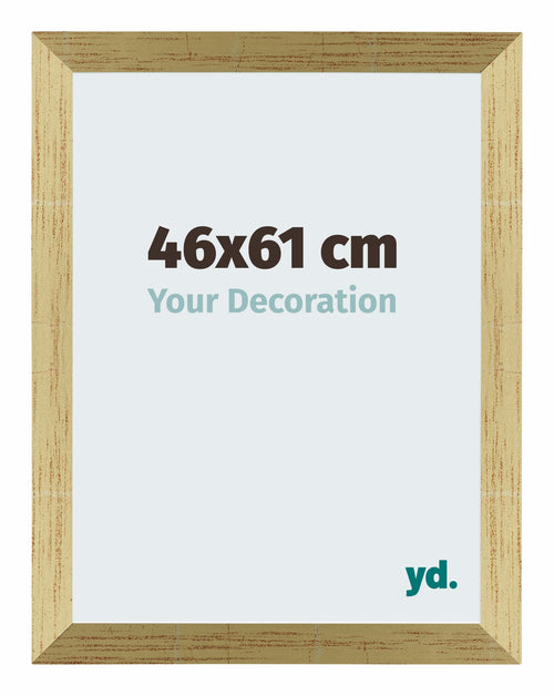Mura MDF Marco de Fotos 46x61cm Dorado Brillante Delantera Tamano | Yourdecoration.es