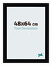 Mura MDF Marco de Fotos 48x64cm Negro Brillante Delantera Tamano | Yourdecoration.es