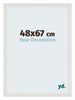 Mura MDF Marco de Fotos 48x67cm Blanco Mate Delantera Tamano | Yourdecoration.es