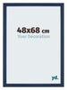 Mura MDF Marco de Fotos 48x68cm Azul oscuro barrido Parte delantera Tamano | Yourdecoration.es