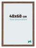 Mura MDF Marco de Fotos 48x68cm Nogal oscuro Parte delantera Tamano | Yourdecoration.es