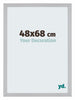 Mura MDF Marco de Fotos 48x68cm Plateado mate Parte delantera Tamano | Yourdecoration.es